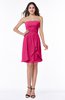 Glamorous A-line Strapless Sleeveless Ruffles Plus Size Bridesmaid Dresses