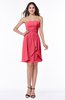 Glamorous A-line Strapless Sleeveless Ruffles Plus Size Bridesmaid Dresses