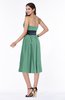 Romantic A-line Strapless Sleeveless Tea Length Plus Size Bridesmaid Dresses