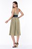 Romantic A-line Strapless Sleeveless Tea Length Plus Size Bridesmaid Dresses