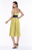 Romantic A-line Strapless Sleeveless Tea Length Plus Size Bridesmaid Dresses
