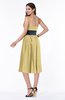 Romantic A-line Strapless Sleeveless Tea Length Plus Size Bridesmaid Dresses