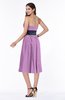 Romantic A-line Strapless Sleeveless Tea Length Plus Size Bridesmaid Dresses