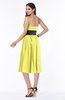 Romantic A-line Strapless Sleeveless Tea Length Plus Size Bridesmaid Dresses