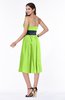 Romantic A-line Strapless Sleeveless Tea Length Plus Size Bridesmaid Dresses