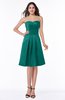 Romantic Strapless Sleeveless Knee Length Ruching Plus Size Bridesmaid Dresses
