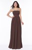 Elegant A-line Sleeveless Floor Length Ruching Plus Size Bridesmaid Dresses