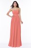 Elegant A-line Sleeveless Floor Length Ruching Plus Size Bridesmaid Dresses
