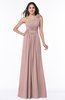 Sexy One Shoulder Chiffon Floor Length Sash Plus Size Bridesmaid Dresses