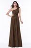 Sexy One Shoulder Chiffon Floor Length Sash Plus Size Bridesmaid Dresses