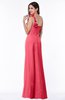 Sexy One Shoulder Chiffon Floor Length Sash Plus Size Bridesmaid Dresses