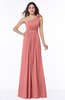 Sexy One Shoulder Chiffon Floor Length Sash Plus Size Bridesmaid Dresses