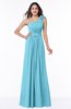 Sexy One Shoulder Chiffon Floor Length Sash Plus Size Bridesmaid Dresses