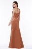 Elegant Column Strapless Sleeveless Zipper Ruching Bridesmaid Dresses