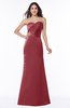 Elegant Column Strapless Sleeveless Zipper Ruching Bridesmaid Dresses