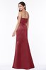 Elegant Column Strapless Sleeveless Zipper Ruching Bridesmaid Dresses