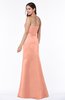 Elegant Column Strapless Sleeveless Zipper Ruching Bridesmaid Dresses