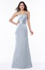 Elegant Column Strapless Sleeveless Zipper Ruching Bridesmaid Dresses