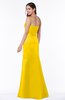 Elegant Column Strapless Sleeveless Zipper Ruching Bridesmaid Dresses