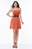 Mature A-line Strapless Half Backless Mini Plus Size Bridesmaid Dresses