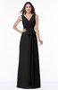 Modest A-line V-neck Sleeveless Floor Length Ribbon Plus Size Bridesmaid Dresses
