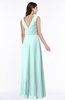 Modest A-line V-neck Sleeveless Floor Length Ribbon Plus Size Bridesmaid Dresses
