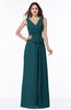 Modest A-line V-neck Sleeveless Floor Length Ribbon Plus Size Bridesmaid Dresses