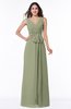 Modest A-line V-neck Sleeveless Floor Length Ribbon Plus Size Bridesmaid Dresses