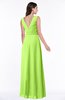 Modest A-line V-neck Sleeveless Floor Length Ribbon Plus Size Bridesmaid Dresses