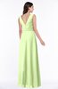 Modest A-line V-neck Sleeveless Floor Length Ribbon Plus Size Bridesmaid Dresses
