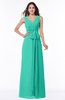 Modest A-line V-neck Sleeveless Floor Length Ribbon Plus Size Bridesmaid Dresses