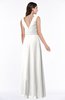Modest A-line V-neck Sleeveless Floor Length Ribbon Plus Size Bridesmaid Dresses