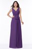 Modest A-line V-neck Sleeveless Floor Length Ribbon Plus Size Bridesmaid Dresses