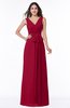 Modest A-line V-neck Sleeveless Floor Length Ribbon Plus Size Bridesmaid Dresses