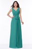 Modest A-line V-neck Sleeveless Floor Length Ribbon Plus Size Bridesmaid Dresses