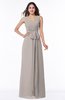Modest A-line V-neck Sleeveless Floor Length Ribbon Plus Size Bridesmaid Dresses