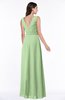 Modest A-line V-neck Sleeveless Floor Length Ribbon Plus Size Bridesmaid Dresses