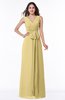 Modest A-line V-neck Sleeveless Floor Length Ribbon Plus Size Bridesmaid Dresses