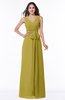 Modest A-line V-neck Sleeveless Floor Length Ribbon Plus Size Bridesmaid Dresses