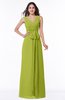 Modest A-line V-neck Sleeveless Floor Length Ribbon Plus Size Bridesmaid Dresses