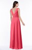Modest A-line V-neck Sleeveless Floor Length Ribbon Plus Size Bridesmaid Dresses