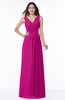 Modest A-line V-neck Sleeveless Floor Length Ribbon Plus Size Bridesmaid Dresses