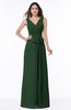 Modest A-line V-neck Sleeveless Floor Length Ribbon Plus Size Bridesmaid Dresses
