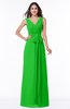 Modest A-line V-neck Sleeveless Floor Length Ribbon Plus Size Bridesmaid Dresses