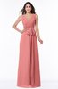 Modest A-line V-neck Sleeveless Floor Length Ribbon Plus Size Bridesmaid Dresses