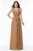 Modest A-line V-neck Sleeveless Floor Length Ribbon Plus Size Bridesmaid Dresses