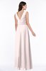 Modest A-line V-neck Sleeveless Floor Length Ribbon Plus Size Bridesmaid Dresses