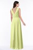 Modest A-line V-neck Sleeveless Floor Length Ribbon Plus Size Bridesmaid Dresses