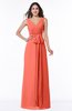 Modest A-line V-neck Sleeveless Floor Length Ribbon Plus Size Bridesmaid Dresses