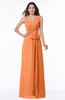 Modest A-line V-neck Sleeveless Floor Length Ribbon Plus Size Bridesmaid Dresses